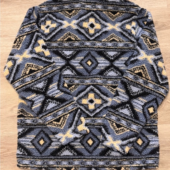 Men’s Wrangler Sherpa 1/4 Zip Pullover China Blue - Picture 5 of 5